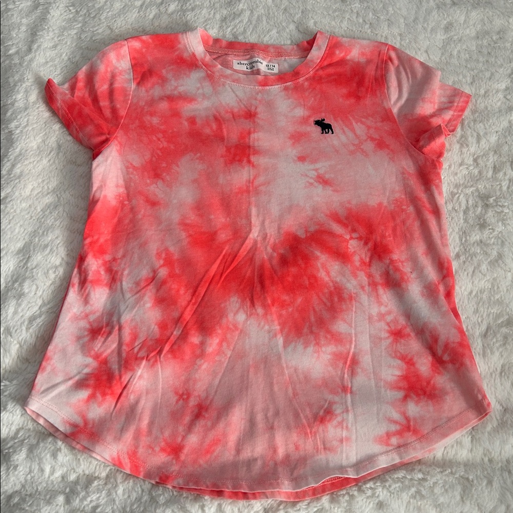 Abercrombie Kids Red Tie-Dye Short Sleeve Tee size 13/14